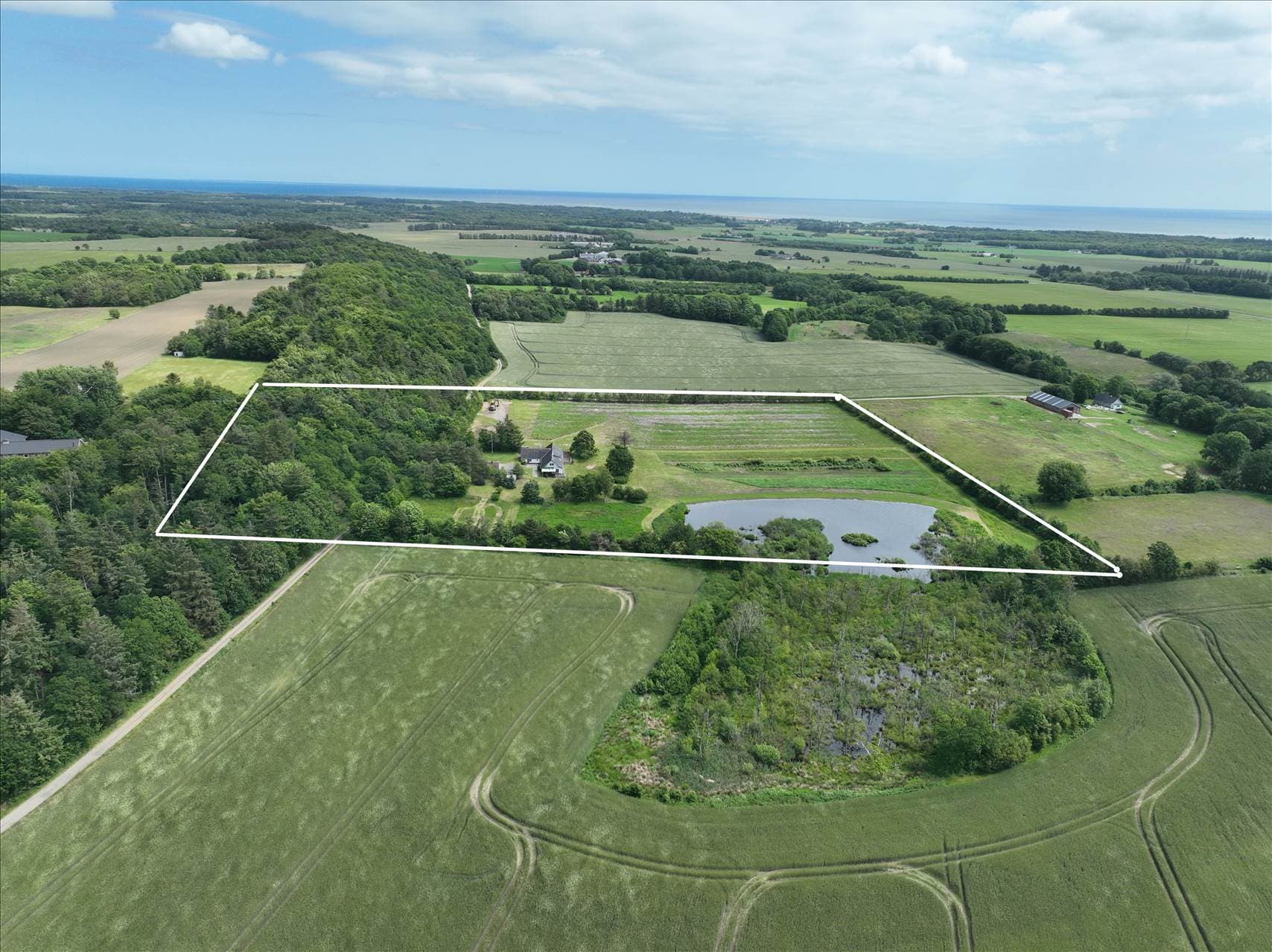 Landejendom med egen sø og skov, 5 km fra Voerså — billede 3